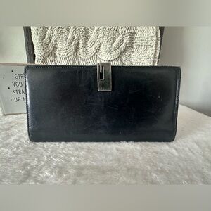 Vintage Gucci Tom Ford  Black Lamb Leather Long Wallet